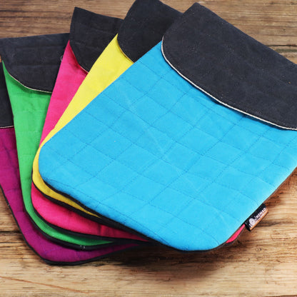 Padded 13-inch Laptop Sleeve - Crazy Yellow - 14 oz Stonewash