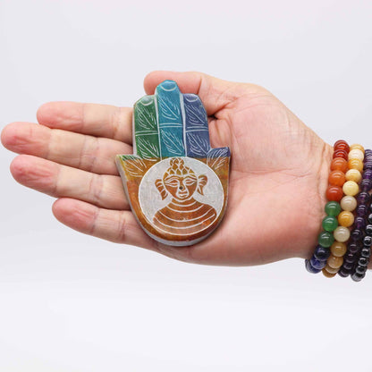 Steatite Hamsa Incense Holder 9x6cm - Buddha