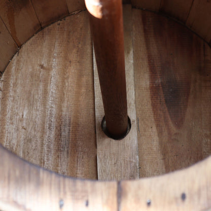 Table et porte-parapluie en forme de tonneau de bière - Naturel