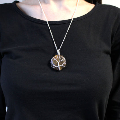 Tree of Life Necklace - Tiger's Eye