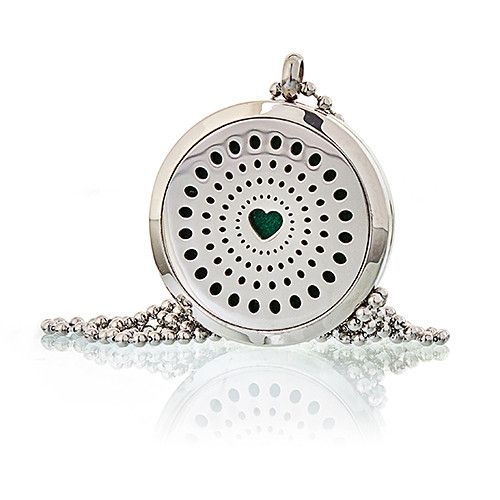 30mm Aromatherapy Diffuser Necklace - Diamond Heart