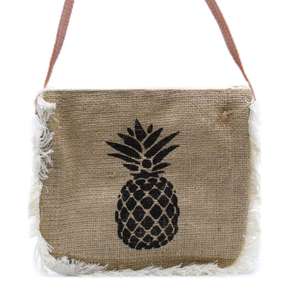 Bolso con flecos - Estampado Piña