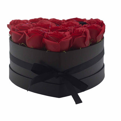 Gift Box - Soap Flower 13 Red Roses - Heart