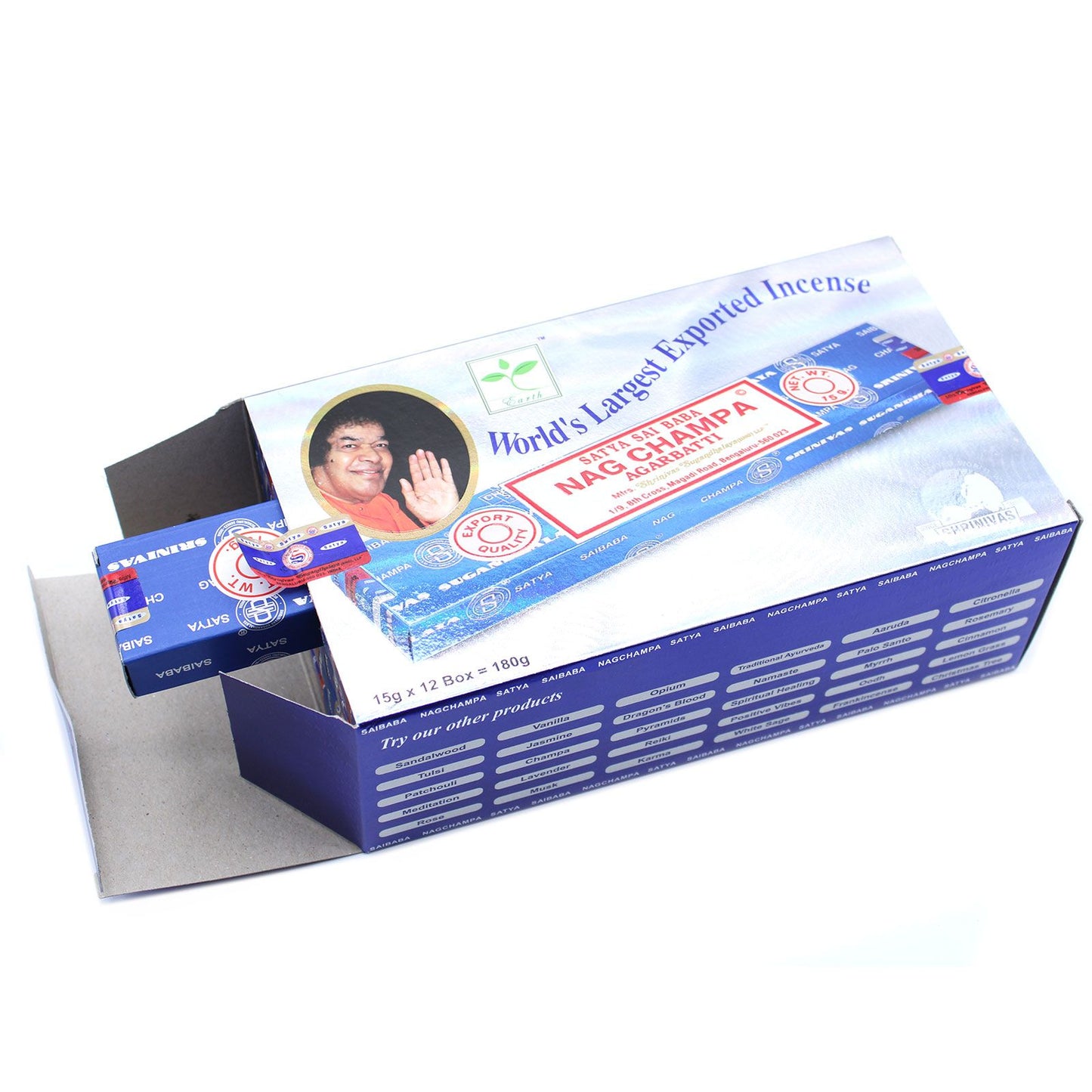 Incienso Nag Champa 15g (1 cajas de 12)
