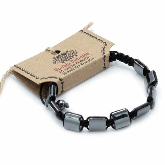 Hematite Shamballa Magnetic Bracelet - Double Cuboids