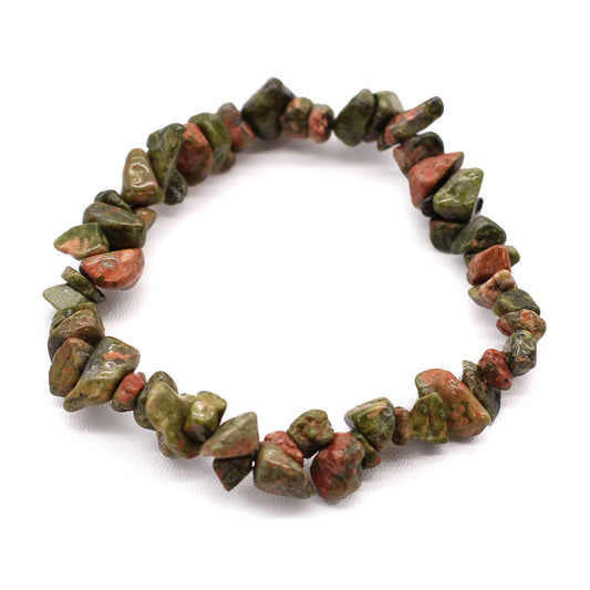Gemstone Fragment Bracelet - Green Jasper