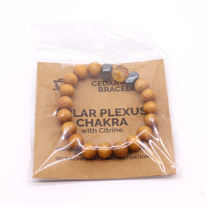 Cedar Bracelet - Solar Chakra - Citrine