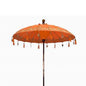 Bali Patio Umbrella - Cotton - Orange Decor - 2m