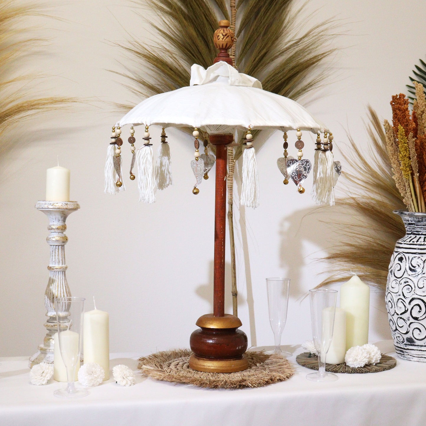 Bali Home Decor Umbrella - Canvas - Natural - 40cm