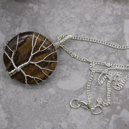 Tree of Life Necklace - Tiger's Eye