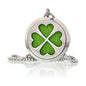 Aromatherapy diffuser necklace 30mm - Four-leaf clover