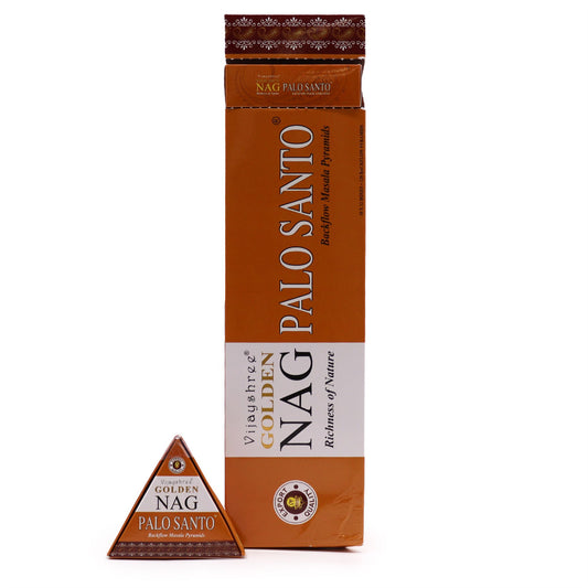Jumbo Golden Nag Incense Cones - Palo Santo Reflux 42g