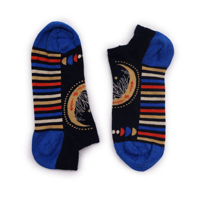Hop Hare Bamboo Crew Socks S/M (36-40) - Moon Phases