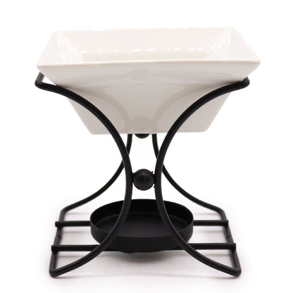Square ceramic and metal stand