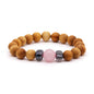 Cedar Bracelet - Heart Chakra - Rose Quartz
