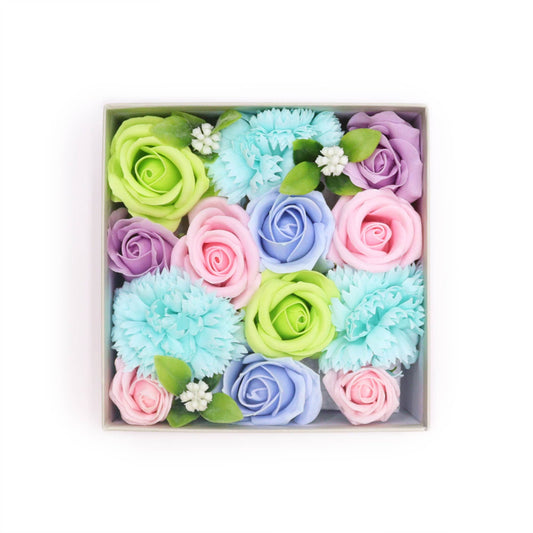 Caja Cuadrada flores - Baby Blessings - Blues