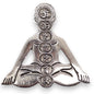 Yoga Seven Chakras Incense Holder Polished Aluminum 12x12cm