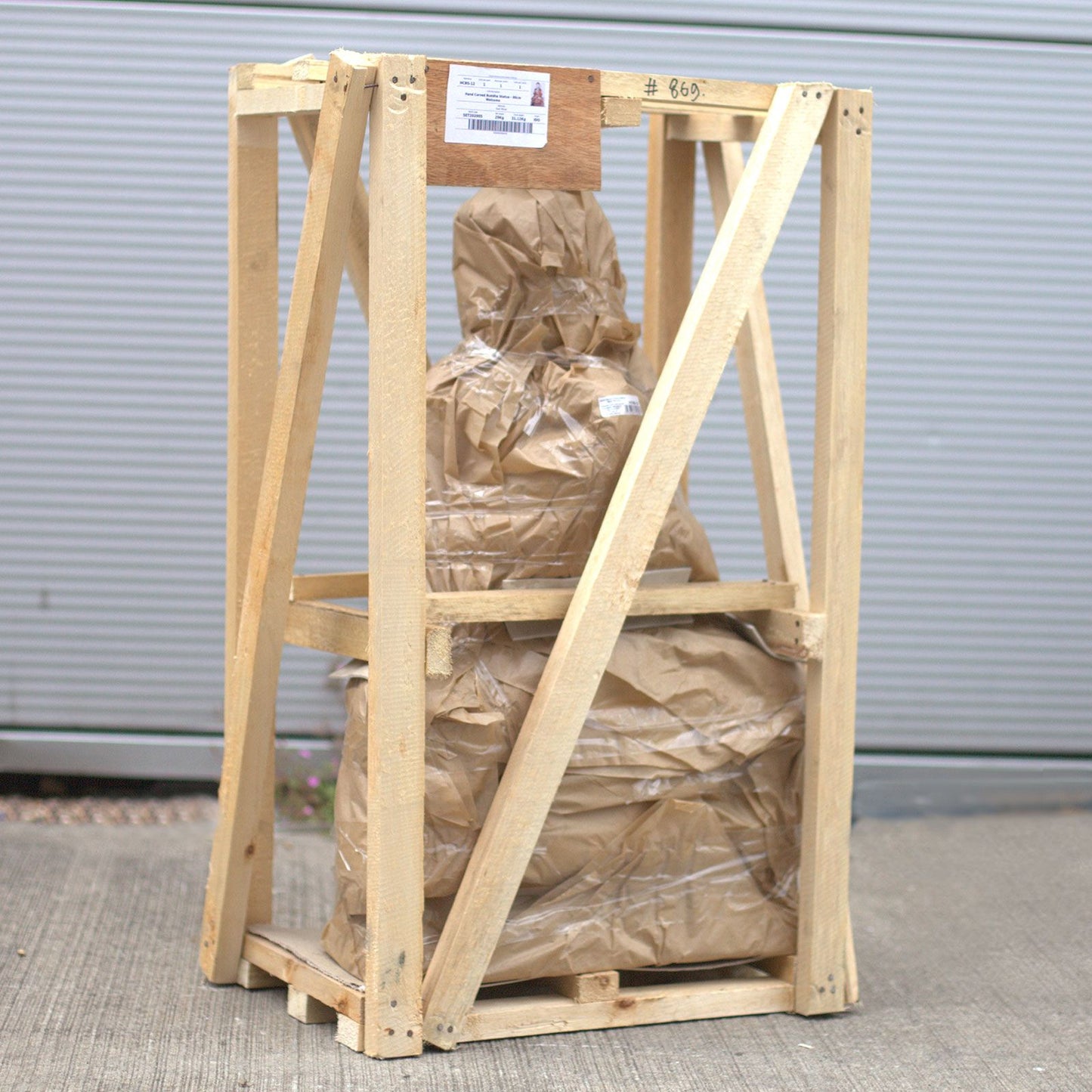 Estatua de Buda Tallada a Mano- 40cm Bienvenido