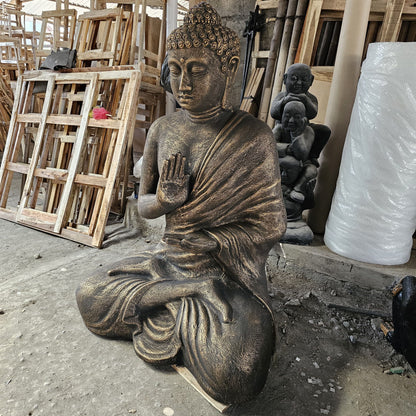 Gran Buda de Oro Antiguo Meditación en Estupa - 1.5m