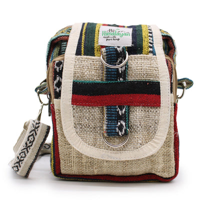 Natural Hemp and Jhari Body-Cross Travel Bag