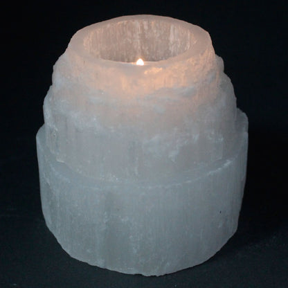 High Mountain Selenite Candlestick - 8 cm