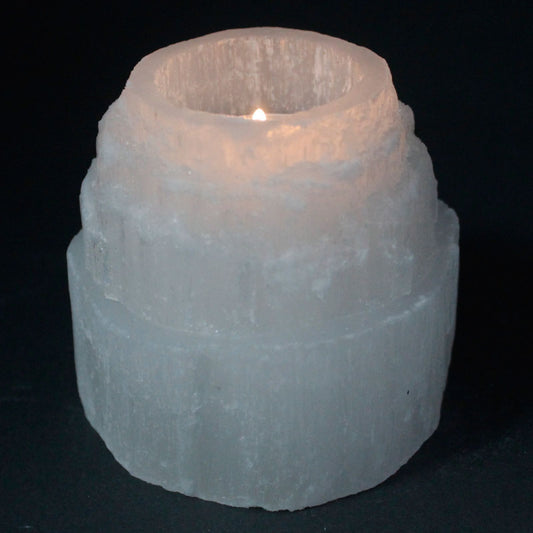 High Mountain Selenite Candlestick - 8 cm