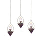 Gemstone Lantern of Life Pendulum - Amethyst &amp; Rock Quartz
