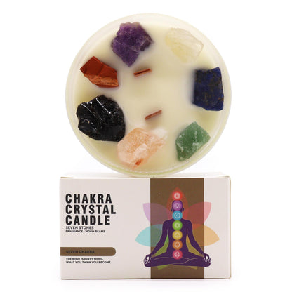 Bougies en cristal Chakra - Sept chakras