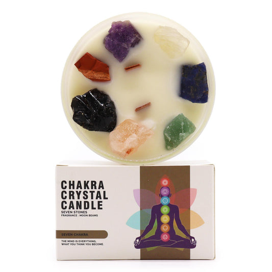 Bougies en cristal Chakra - Sept chakras