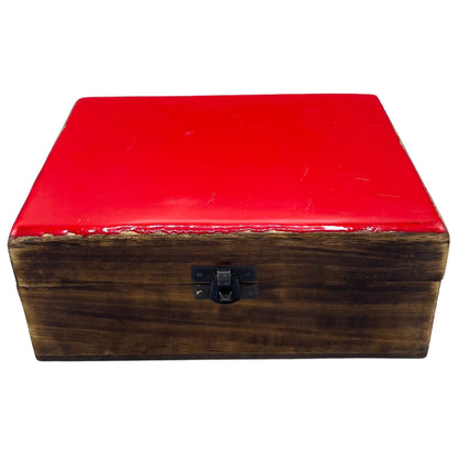 Caja Grande de Cerámica Esmaltada - 20x15x7.5cm - Roja