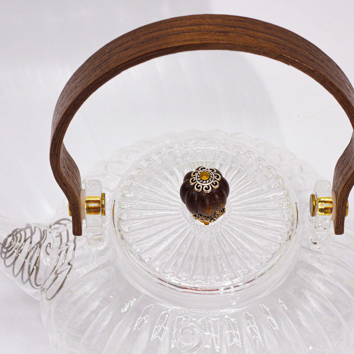 Glass Teapot with Infuser - Clear Ribbed Pearl - 850ml