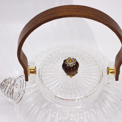 Glass Teapot with Infuser - Clear Ribbed Pearl - 850ml