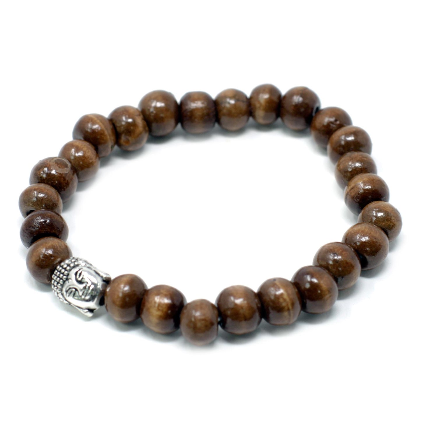 Bracelet Bouddha et perles marron