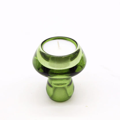 Reversible Mushroom Dinner/Tea Light Candle Holder - Jade Garden