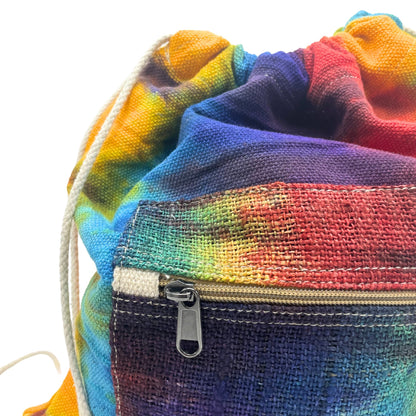 Bolsa de cuerda de cáñamo Tiedye