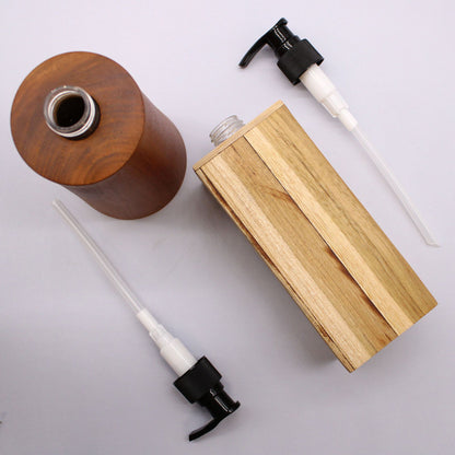 Dispensador de jabón de madera de teca natural - Taper