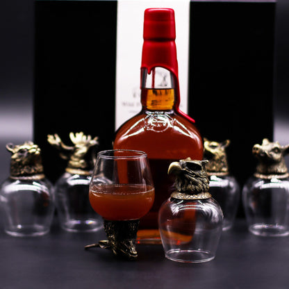 Gift set of 6 glasses (50ml) - Mystical Creatures - Antique Bronze