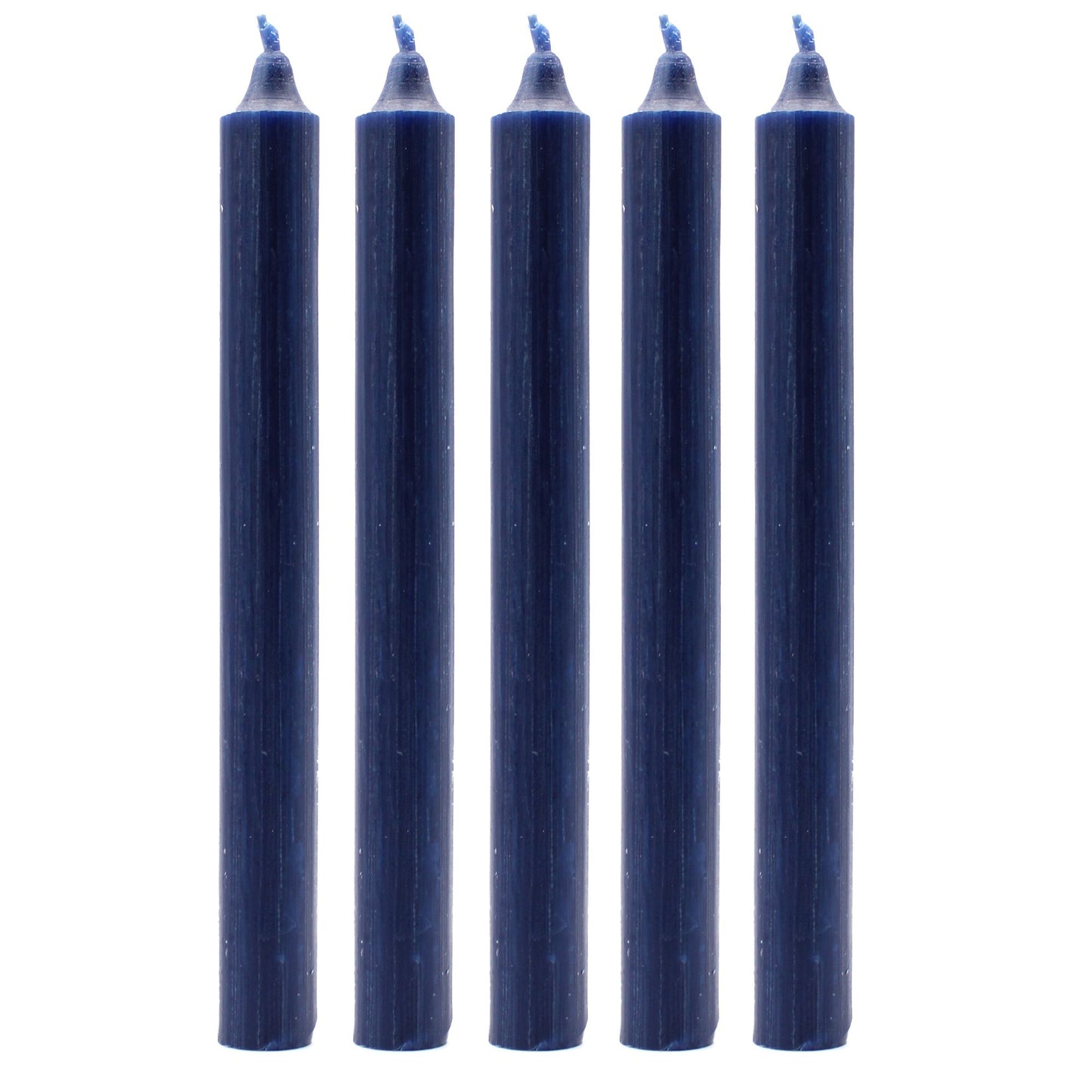 Velas a granel de color sólido - Azul marino rústico - Paquete de 10