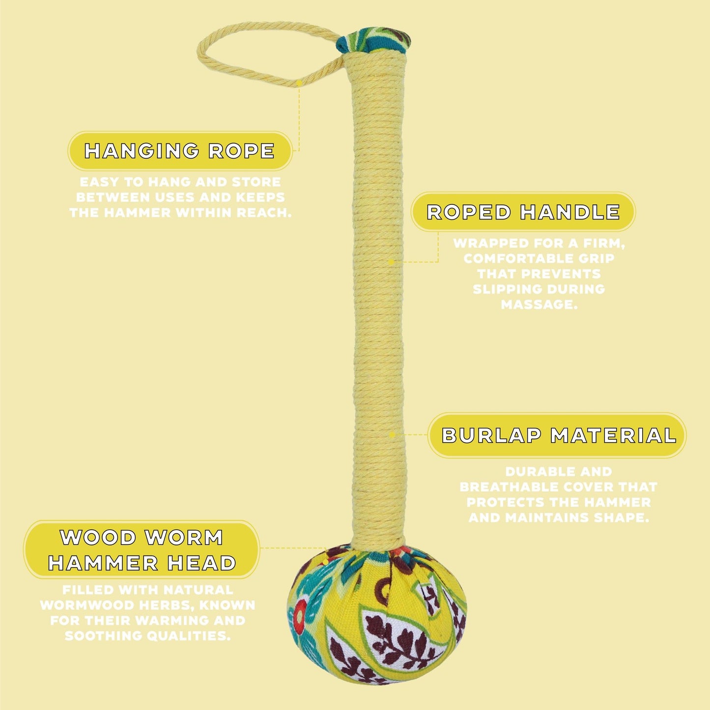 Wormwood massager - Lemon