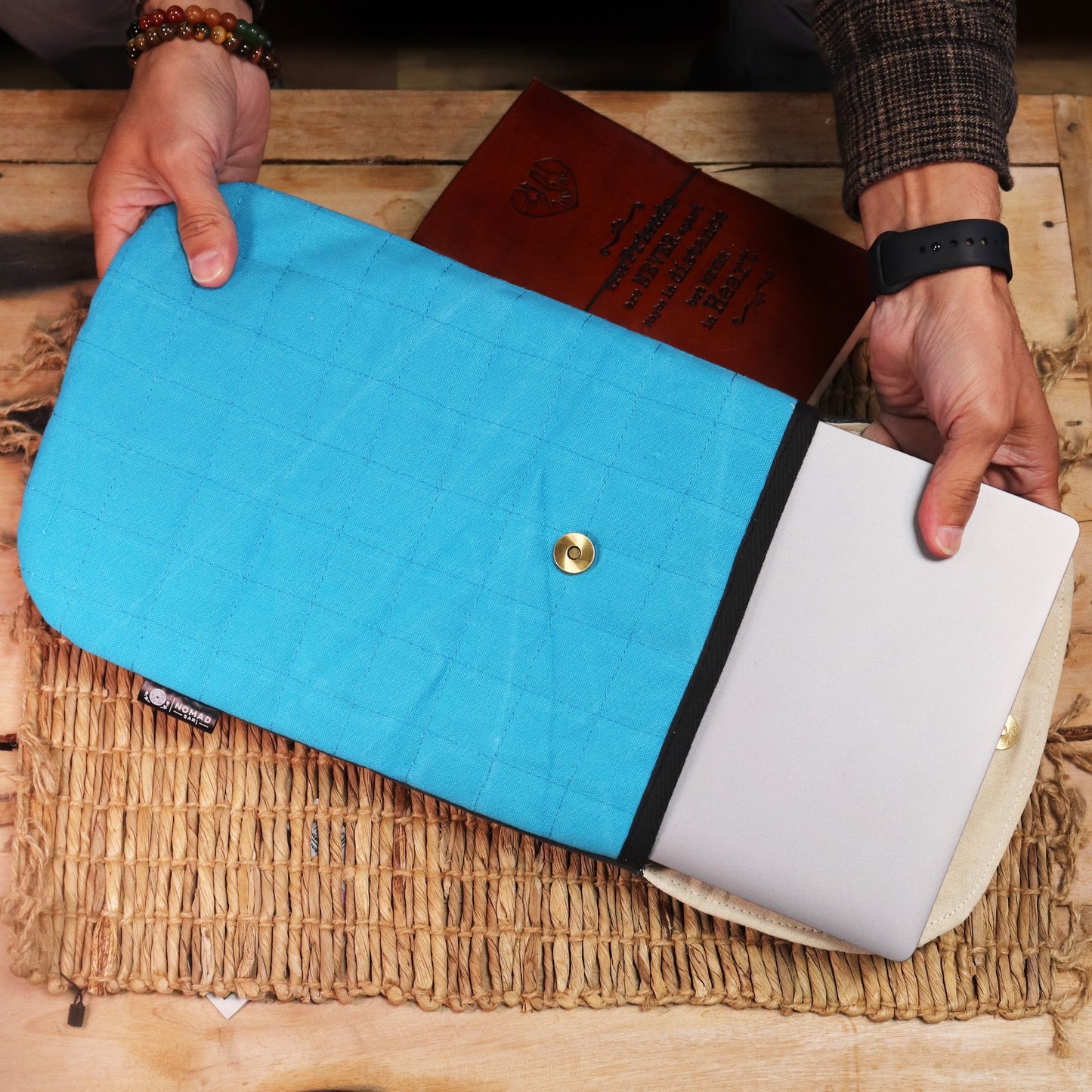 Padded 13-inch Laptop Sleeve - Crazy Yellow - 14 oz Stonewash