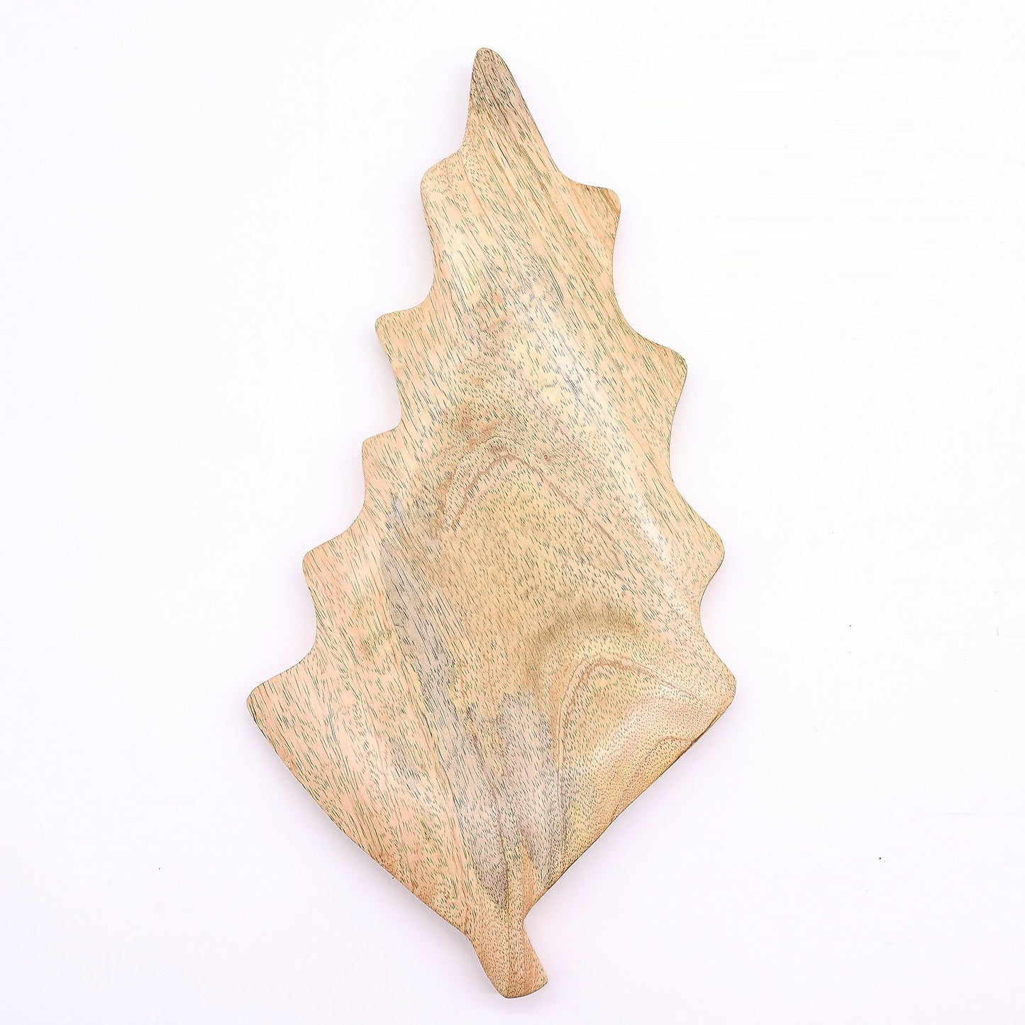 Lost in the Woods - Wooden bowl with glazed leaves - 33 x 17 cm