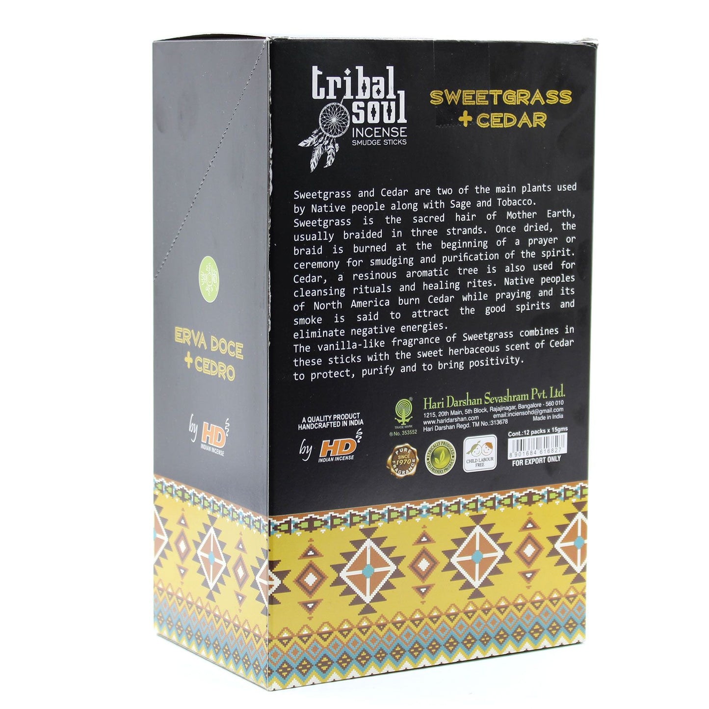 Incienso Tribal Soul - Hierba Sweert + Cedro