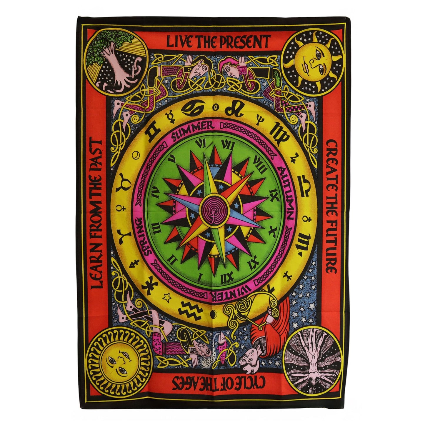 Arte de pared de algodón (70x110cm) - Círculo de la Vida