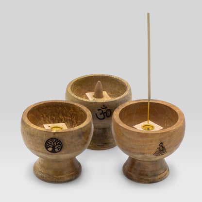 Large Ritual Bowl Incense Holder 11x6cm - Tree of Life