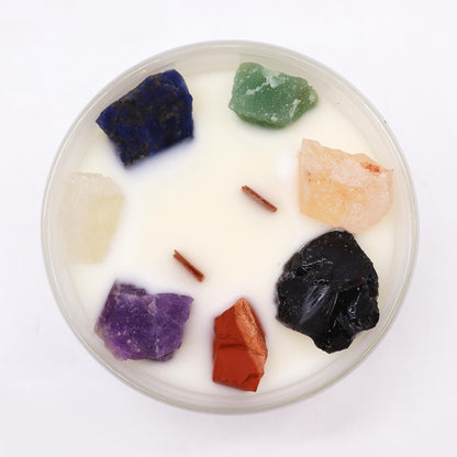 Bougies en cristal Chakra - Sept chakras