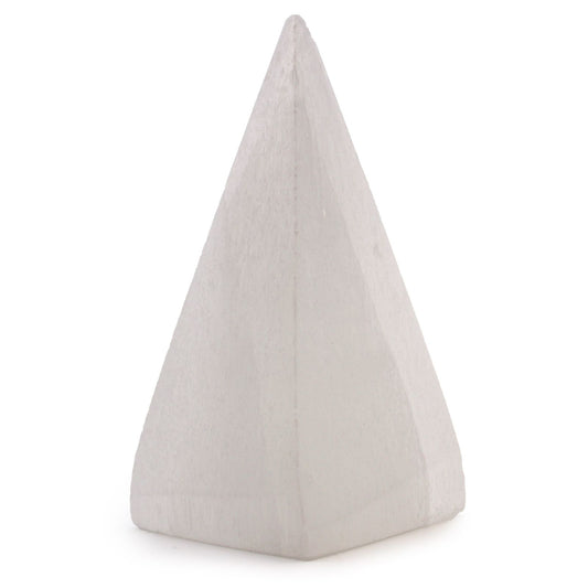 Selenite pyramid - 10 cm