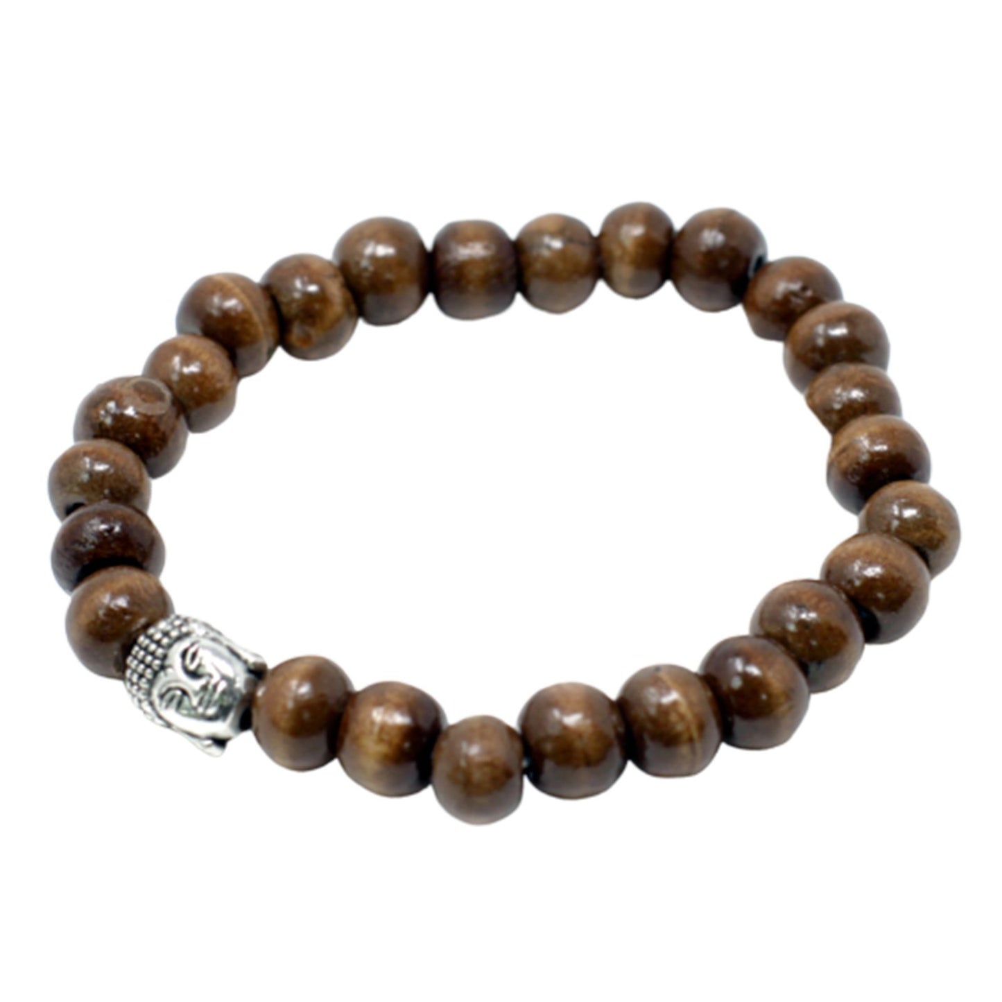 Bracelet Bouddha et perles marron