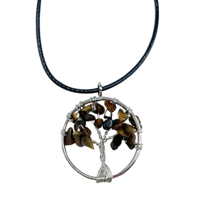Tree of Life Pendant - Tiger's Eye