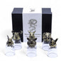 Gift set of 6 shot glasses (50 ml) - Wild Forest Creatures - Antique Bronze