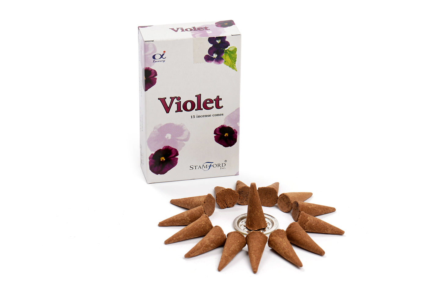 Violet incense cones